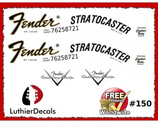 Fender Stratocaster Guitar Decal #150